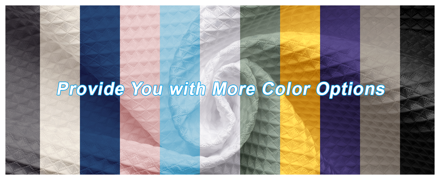 White Shower Curtain Fabric, Waffle Shower Curtains for Bathroom, Cloth Shower Curtain Heavy Duty, Thick Bathroom Shower Curtains Hotel Quality, Premium Polyester, 72x72 Inches