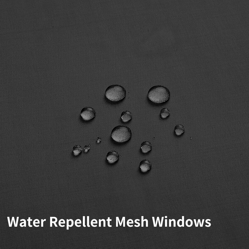 No Hook Waffle Shower Curtain with Snap in Fabric, Waterproof Shower Curtains with See Through Top Window, Hotel Luxury Heavy Duty Bathroom Curtain and Liner Set, 72'' x 75'', Black